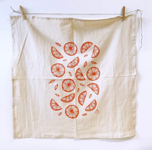 Organic Cotton Citrus Tea Towel