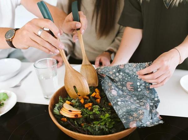 "Three Bears" Reusable Beexwax Food Wrap (Set of 3)