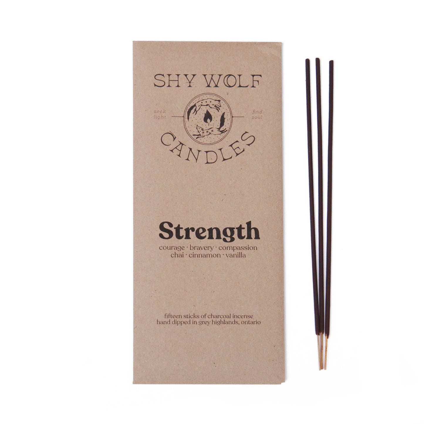 Shy Wolf Candles Natural Charcoal Incense Made in Canada.