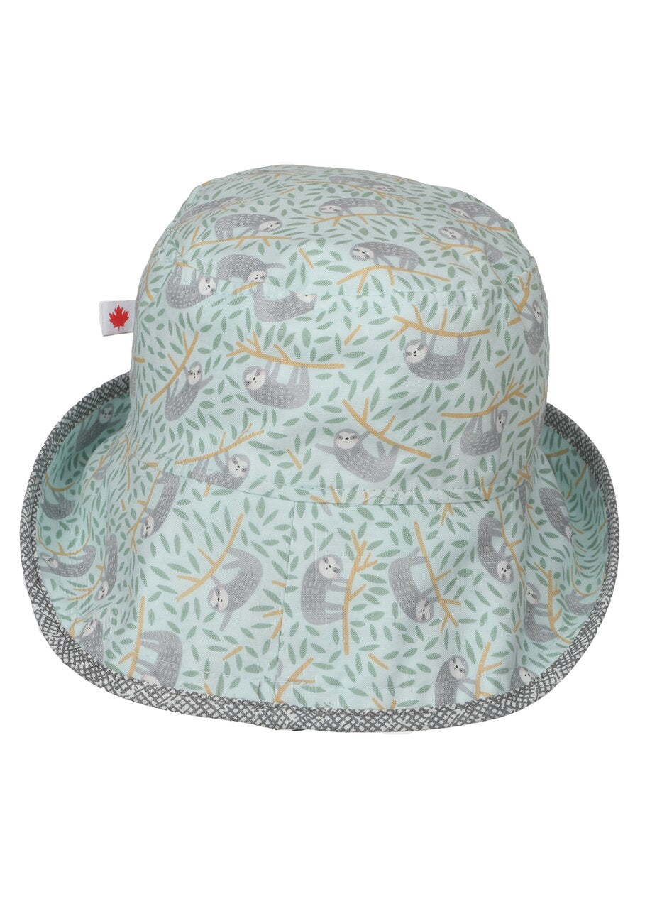 "Slothin Around" 100% Cotton Baby Sun Hat