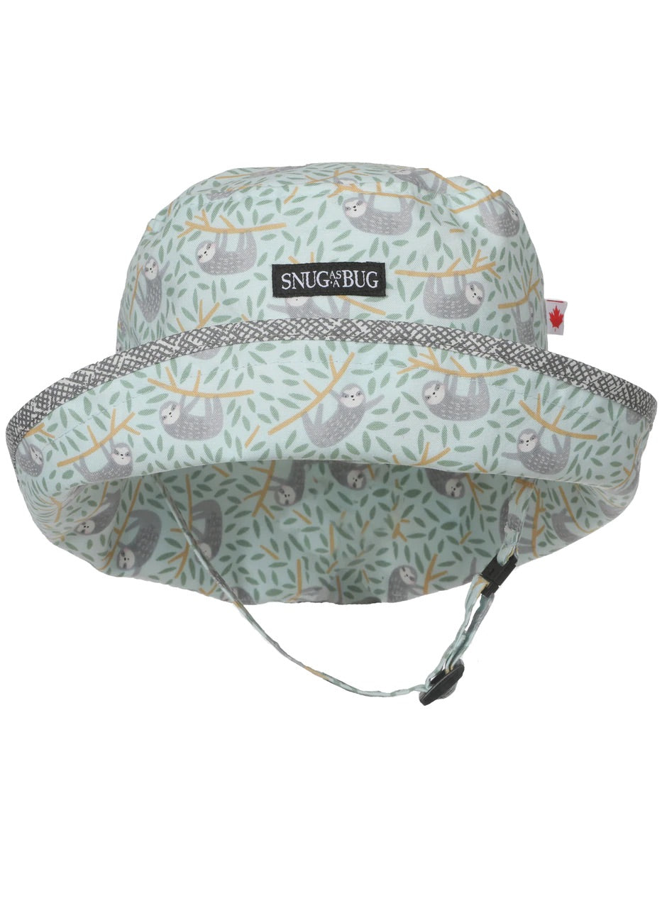 "Slothin Around" 100% Cotton Baby Sun Hat