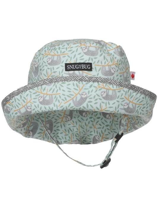 "Slothin Around" 100% Cotton Baby Sun Hat
