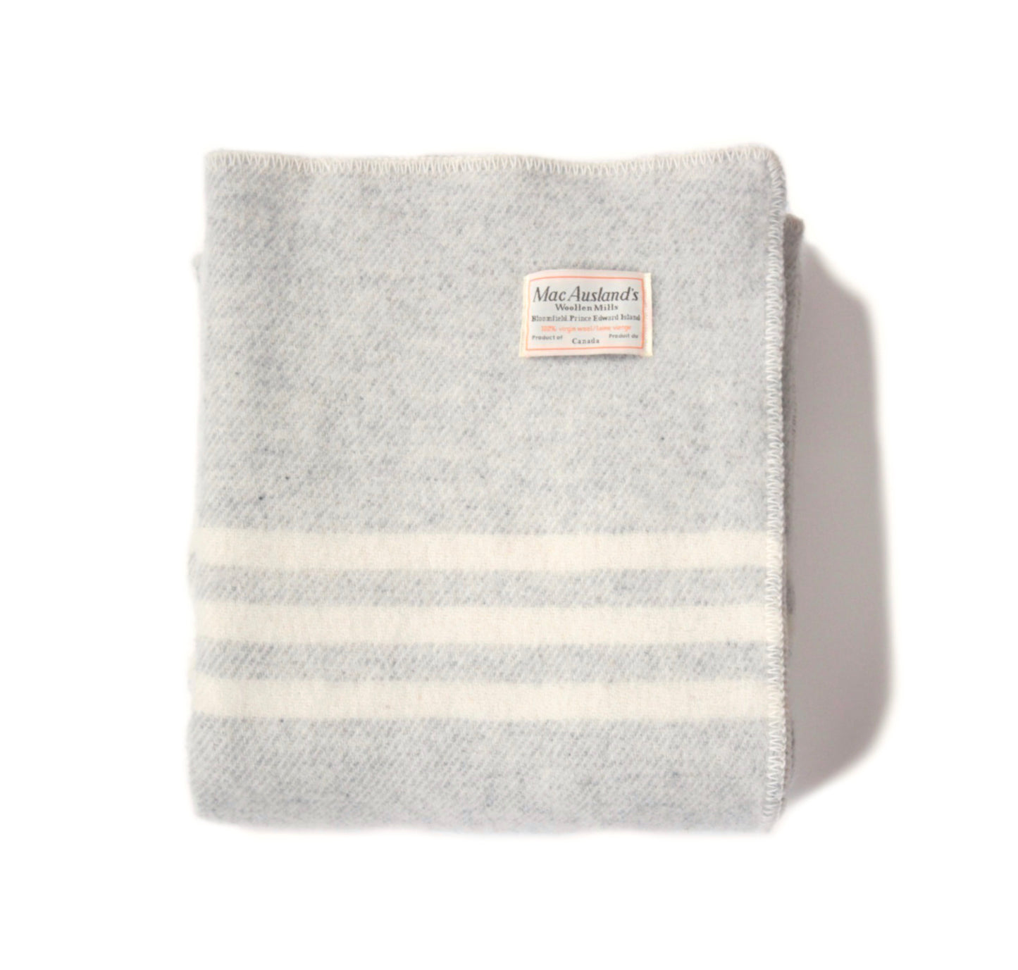 100% Virgin Wool Lap Blanket - Light Grey