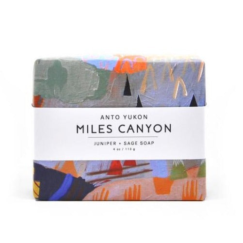 Made in Canada Natural Miles Canyon Soap by Anto Yukon with artwork wrapper by Meghan Hildebrand. The perfect unique Canadian made gift!