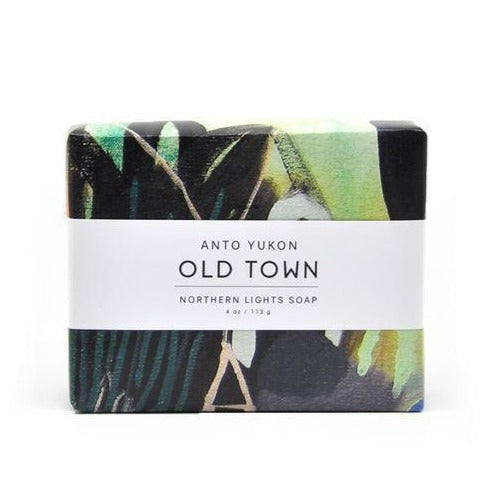 Made in Canada Natural Old Town Soap by Anto Yukon with artwork wrapper by Meghan Hildebrand. The perfect unique Canadian made gift!