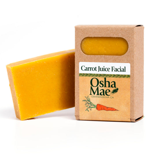 Made in Canada natural carrot juice facial soap bar.