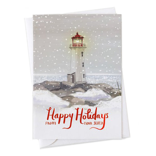 Peggy's Cove in the Snow Holiday Card