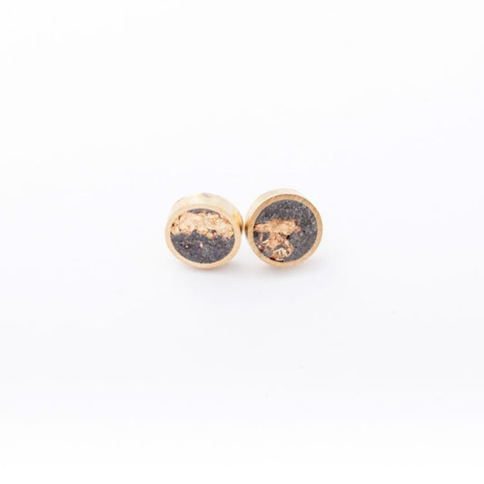 Concrete Gold Earrings