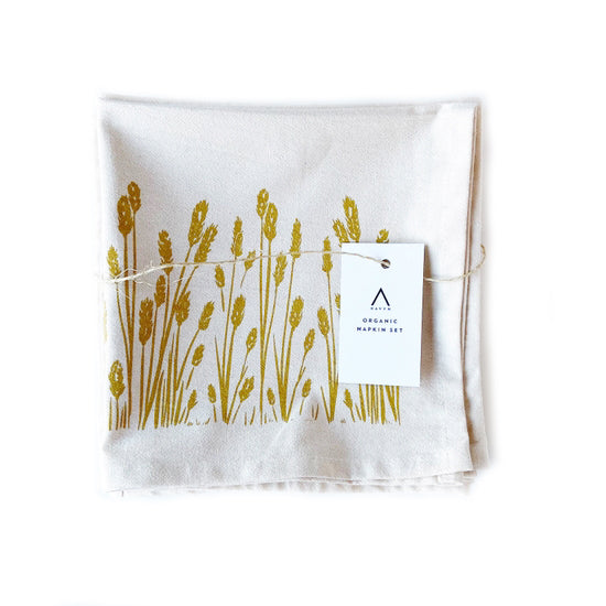 Organic Cotton Golden Wheat Napkin Set