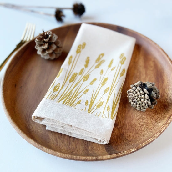 Organic Cotton Golden Wheat Napkin Set