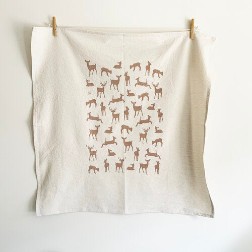 Organic Cotton Deer Tea Towel