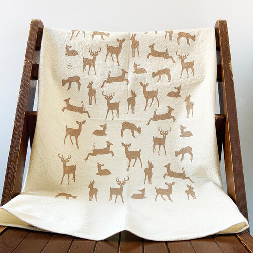 Organic Cotton Deer Tea Towel