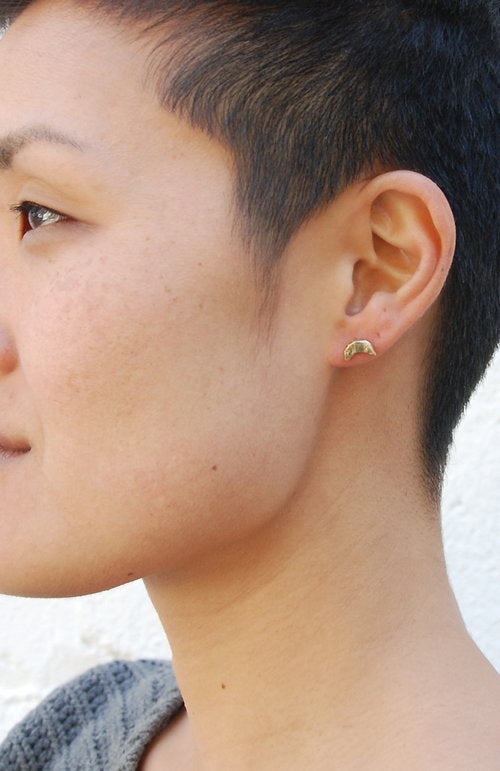 Crescent Stud Earrings