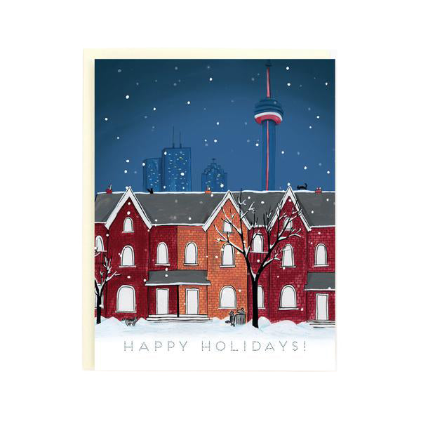 Snowy Night Toronto - Holiday Card