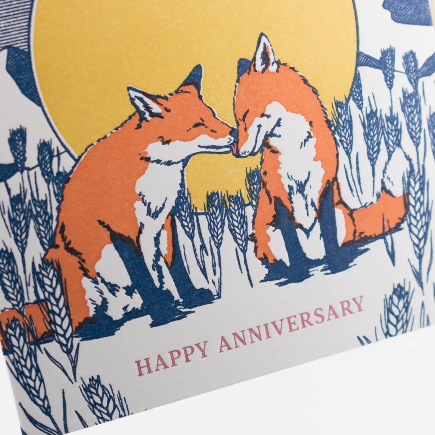 "Foxes in love" Anniversary Card