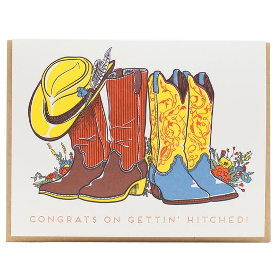 "Country Boots" Wedding Card