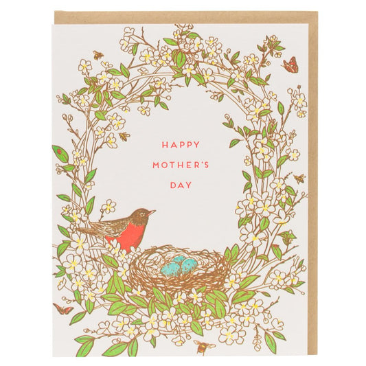 "Robin Bird Nest" Mother's Day Card