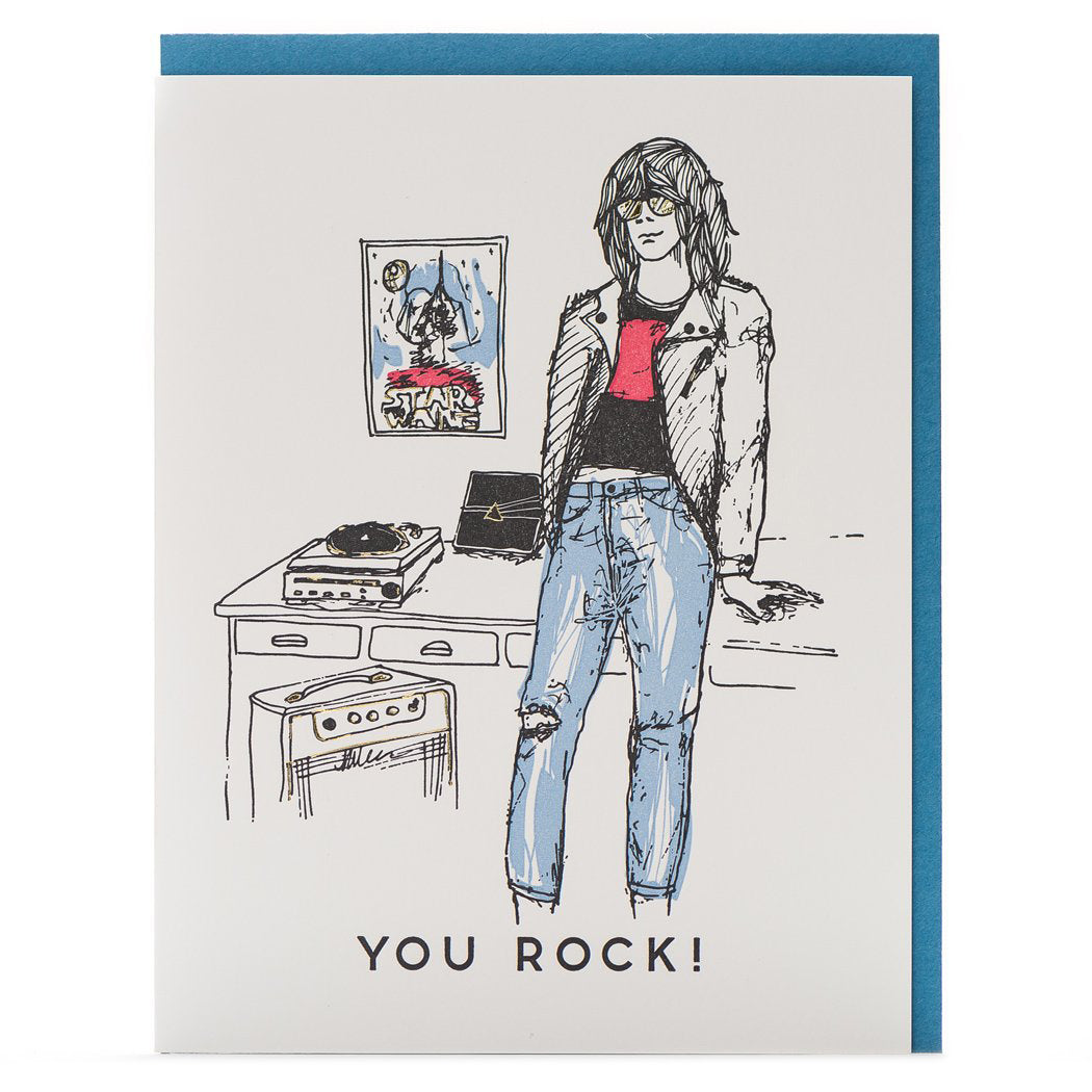 "You Rock Throwback" Love & Friendship Card