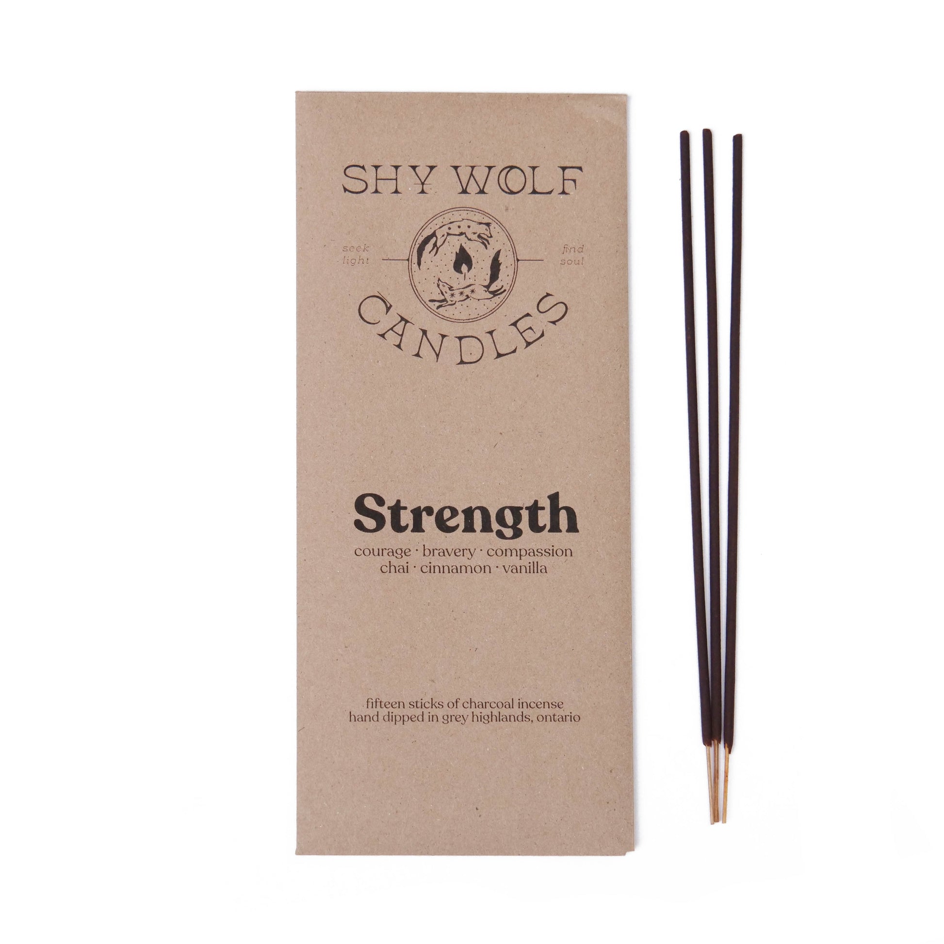 Shy Wolf Candles Natural Charcoal Incense Made in Canada.