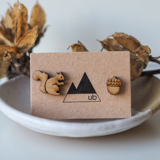 Squirrel & Acorn Earrings