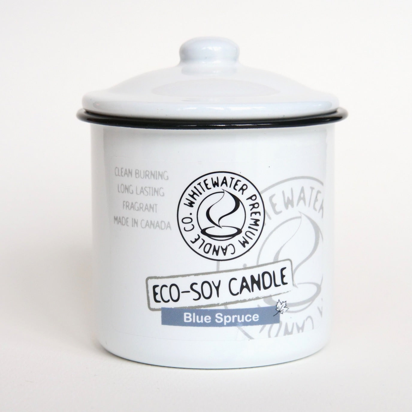 Canadian made natural eco soy Blue Spruce scented candle.