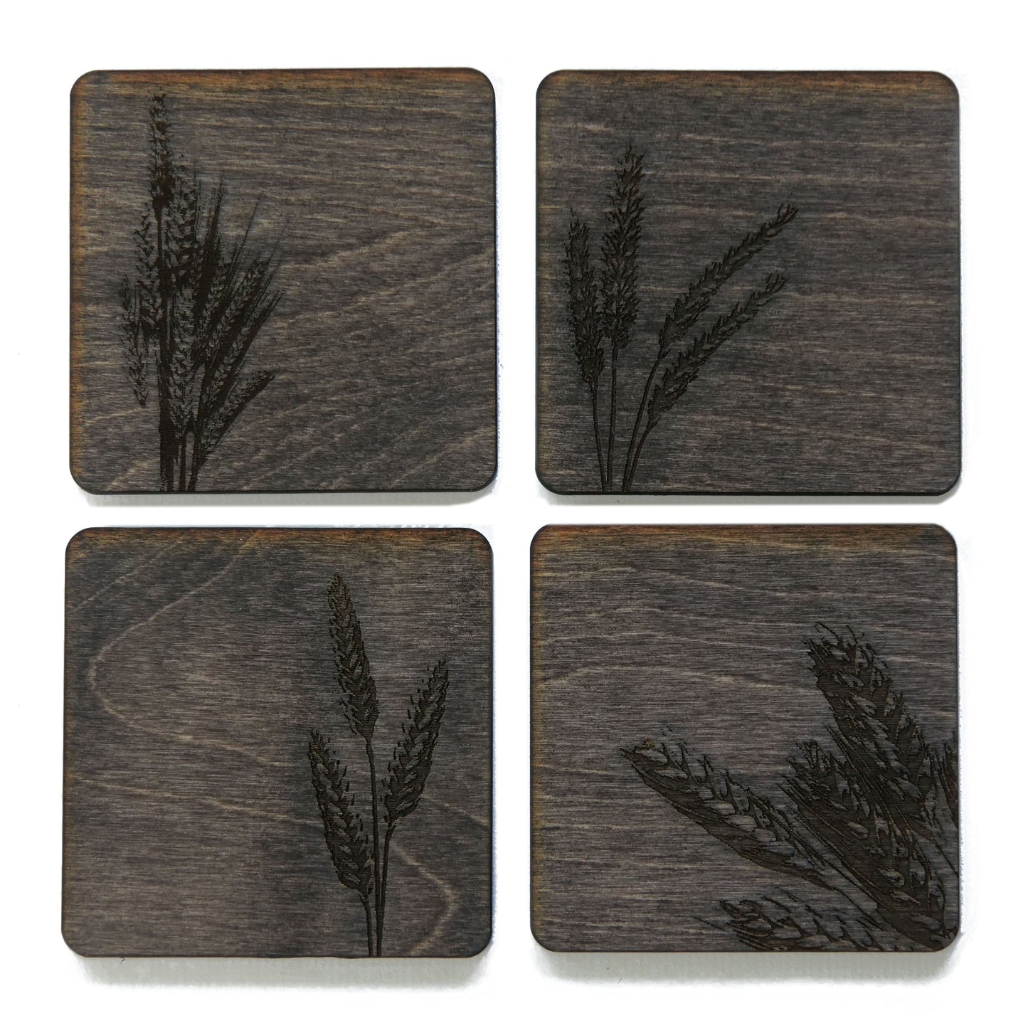 Wheat Sheaf Wood Coasters - Zealous Decor
