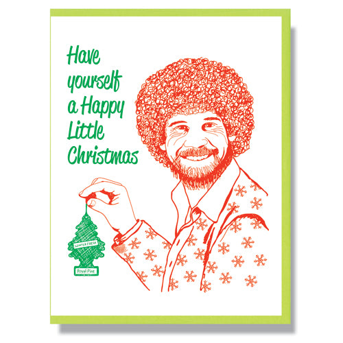 "Bob Ross" Holiday Card